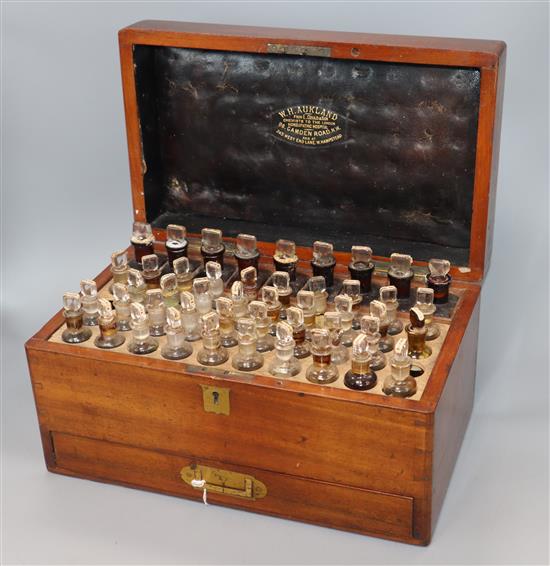 A Victorian mahogany apothecary chest, by W.H. Auckland, from E. Gould and Sons,